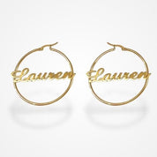 Boucle d'Oreille Prenom Or / Police1 / 30mm