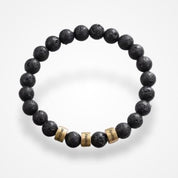 Bracelet Pierre Naturelle Personnalisé Or / 1 Prénom / 19.5cm