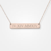 collier gravure prénom en or rose