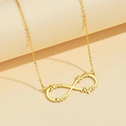 collier infini 4 prénoms or
