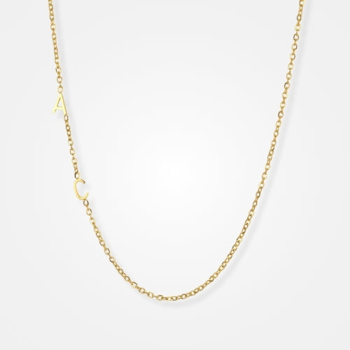 collier initiale multiple or