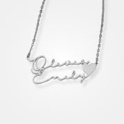 collier personnalisé 2 prénoms argent