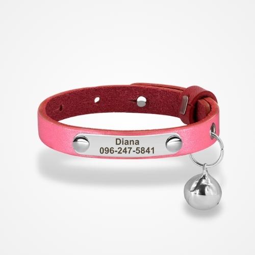 Collier pour Chat Personnalisé Rose