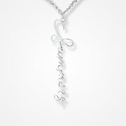 collier prenom vertical en argent