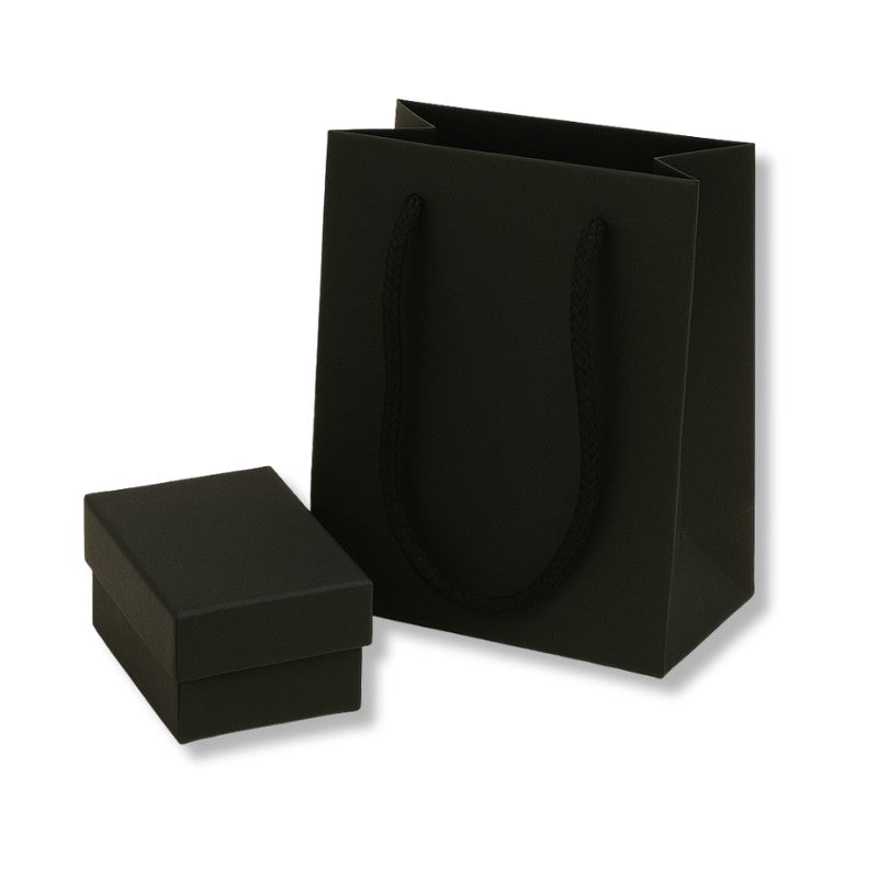 Sac cadeau noir élégant avec écrin noir pour bijoux personnalisés